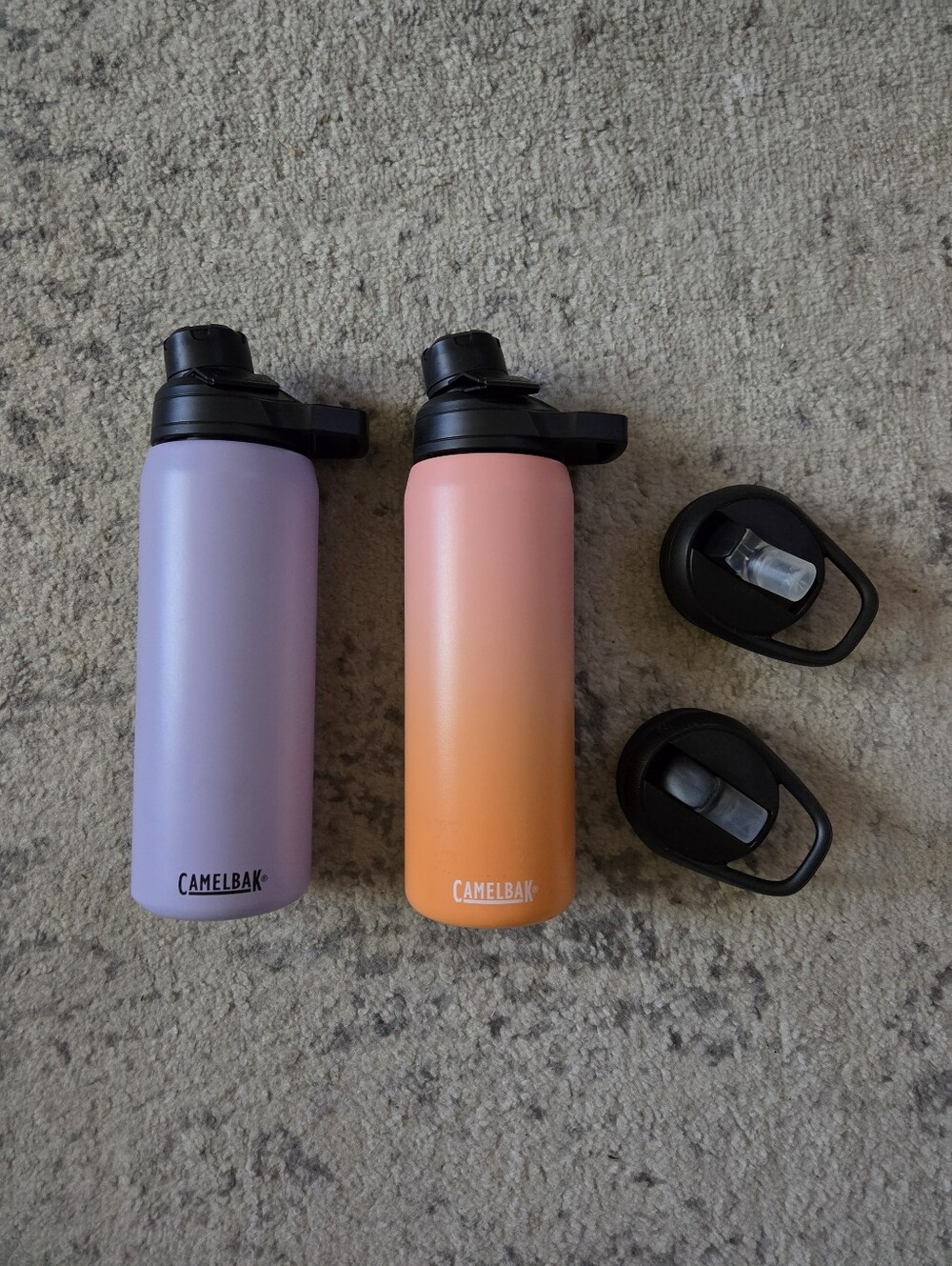 Camelbak Gradient Insulated Bottles in Lavender and Peach-Orange